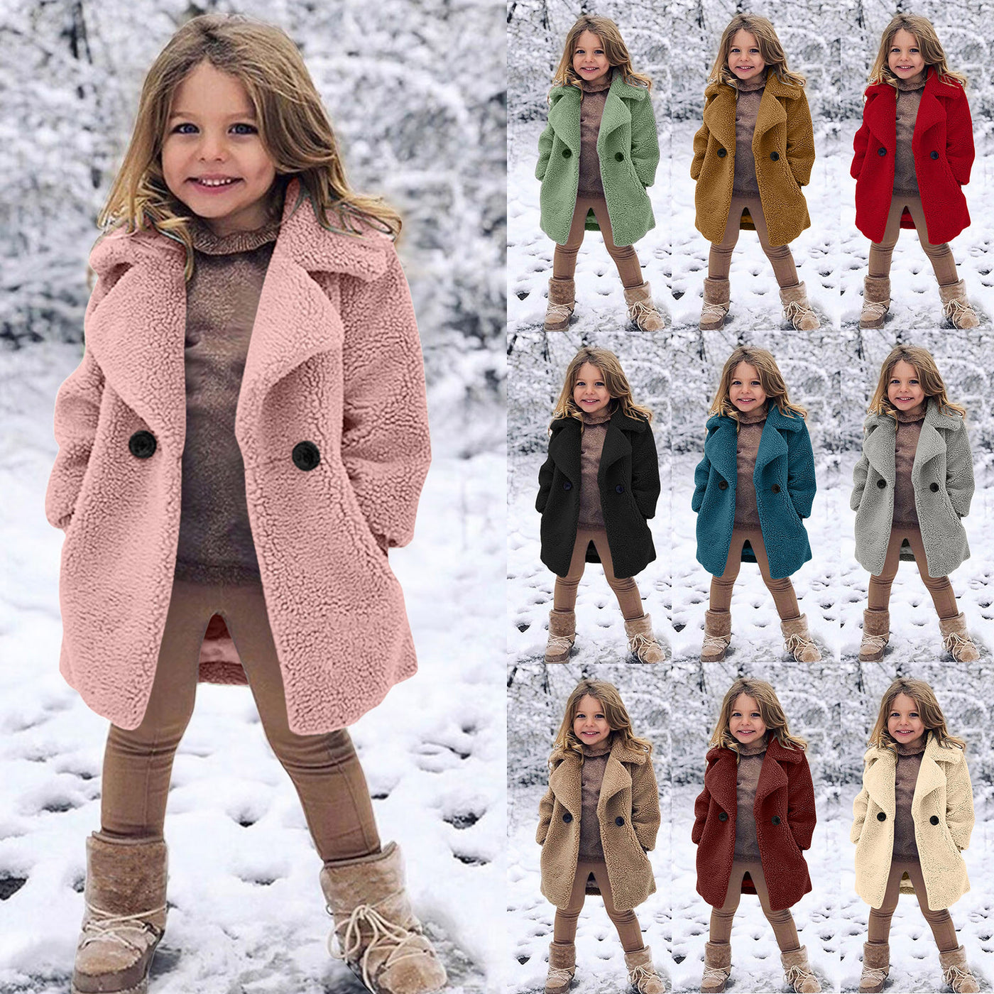 Cozy  fleece coat for girls – Light kids life | LIGHT KIDS LIFE