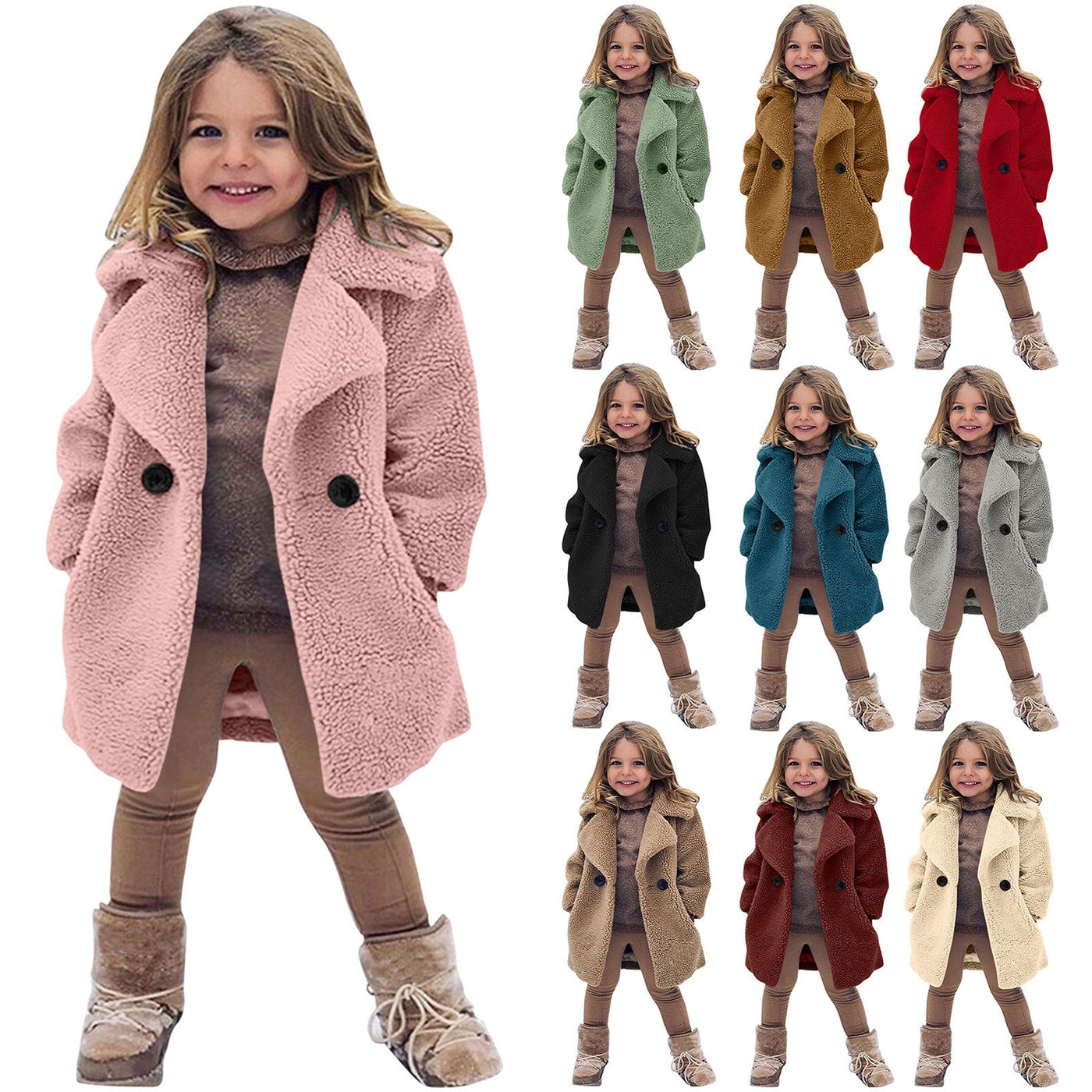 Cozy  fleece coat for girls – Light kids life | LIGHT KIDS LIFE