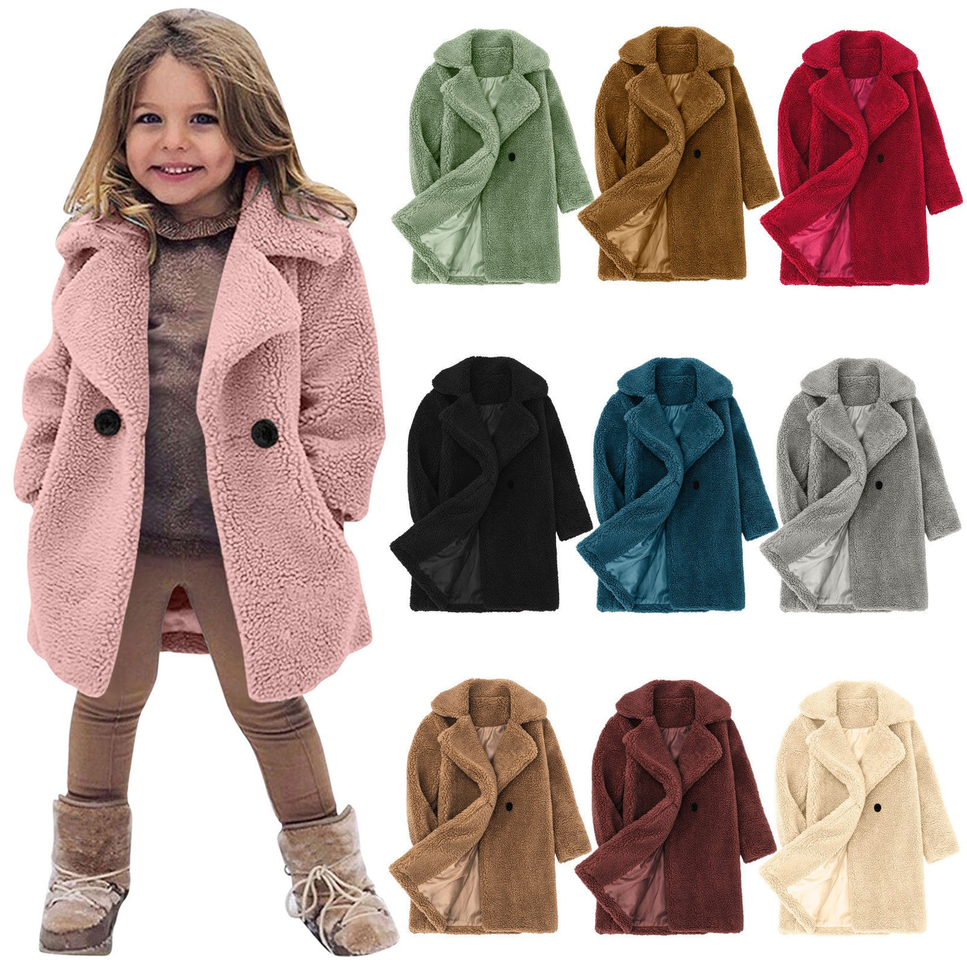 Cozy  fleece coat for girls – Light kids life | LIGHT KIDS LIFE