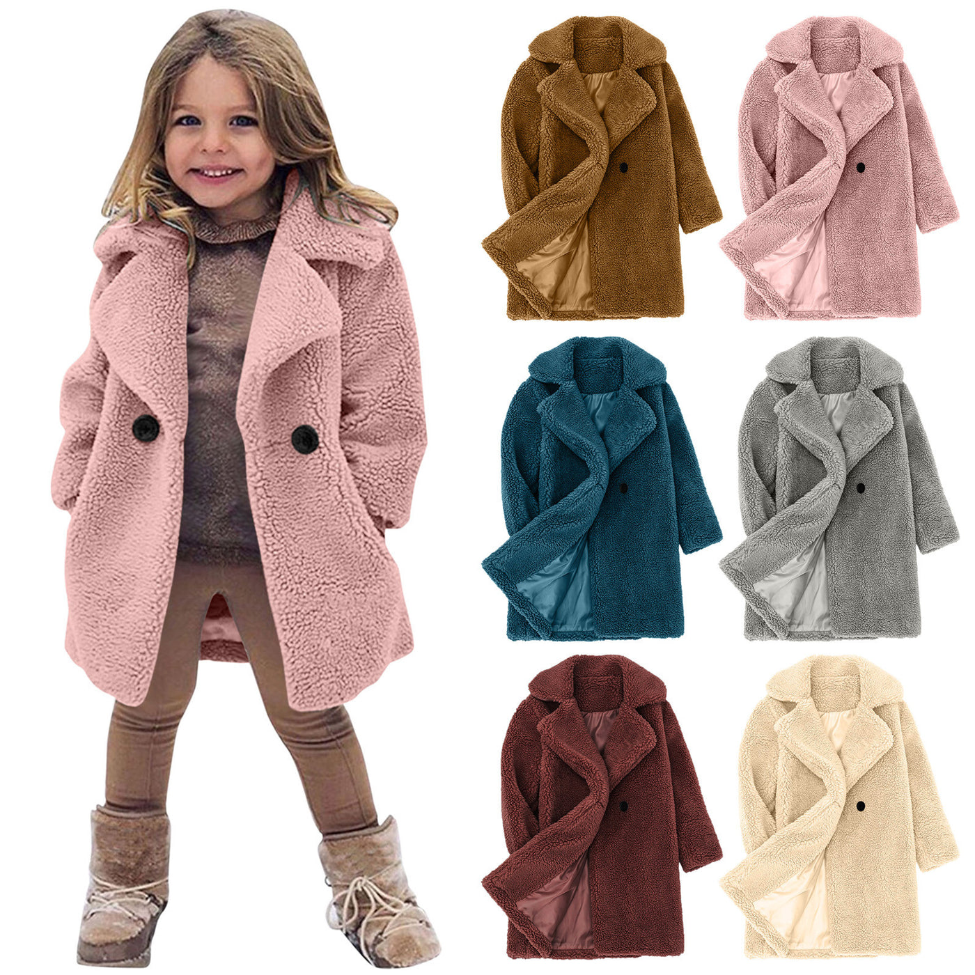 Cozy  fleece coat for girls – Light kids life | LIGHT KIDS LIFE