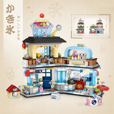 Street View Mini Shops Building Set – Izakaya, Coffee, and Tea House Models | LIGHT KIDS LIFE