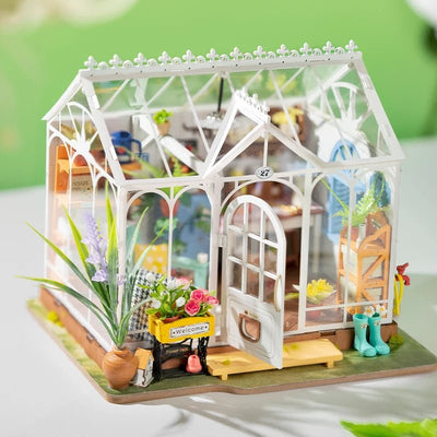 Dollhouse Kit Dreamy Garden House, Wooden DIY Miniature Room.Creative Craft Kits Gifts for Christmas-LIGHT KIDS LIFE