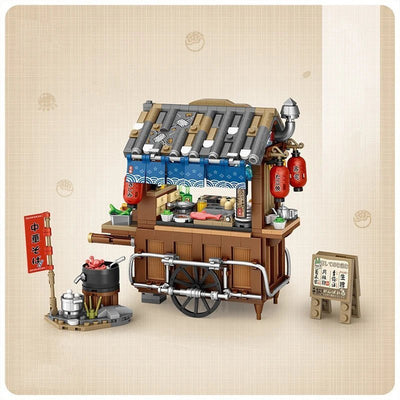 Street View Mini Shops Building Set – Izakaya, Coffee, and Tea House Models | LIGHT KIDS LIFE