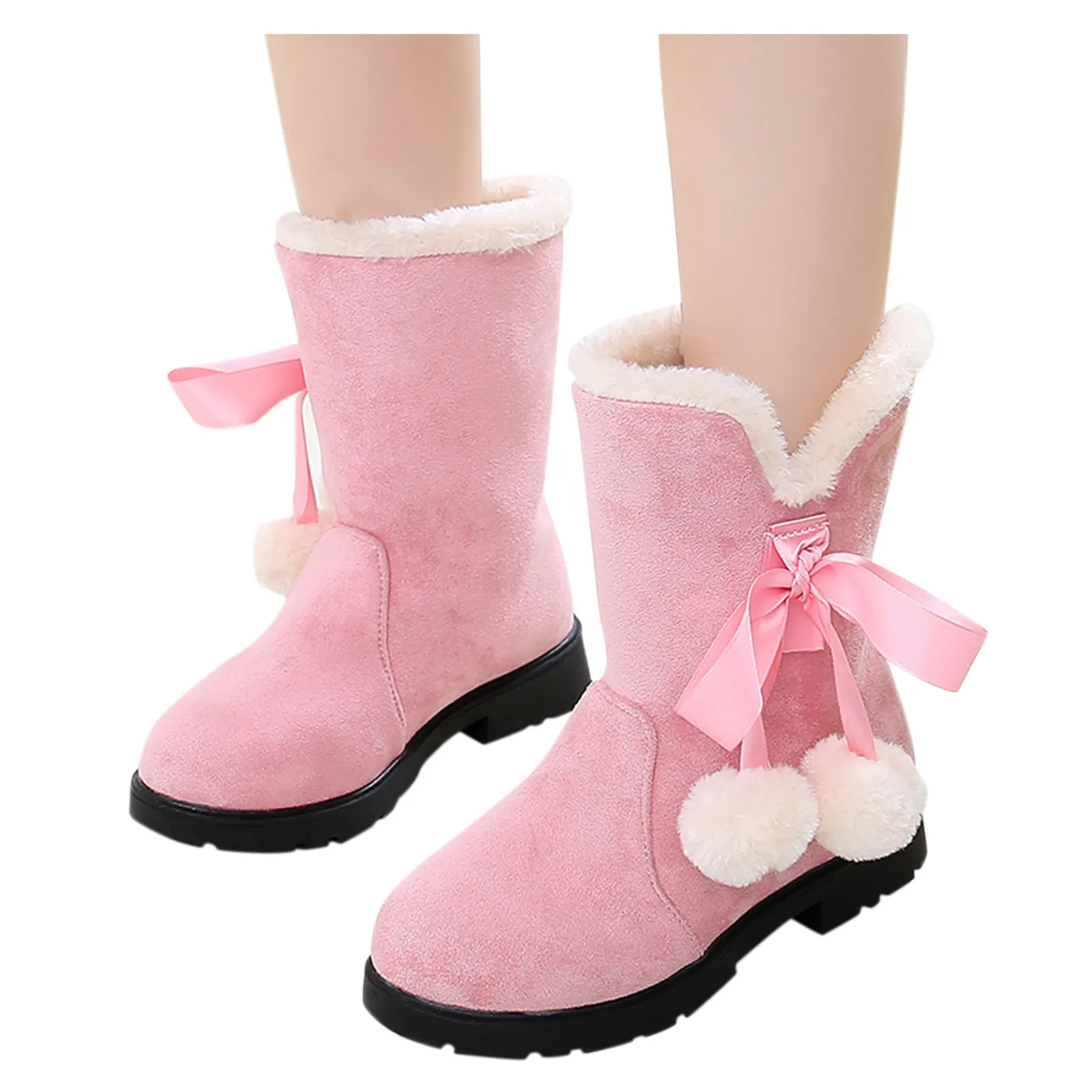 Princess Bowknot Winter Boots for Girls – Stylish & Warm Ankle Boots | LIGHT KIDS LIFE