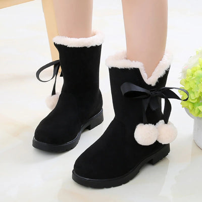 Princess Bowknot Winter Boots for Girls – Stylish & Warm Ankle Boots | LIGHT KIDS LIFE