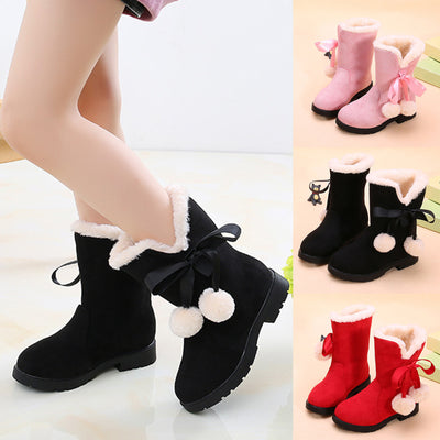 Princess Bowknot Winter Boots for Girls – Stylish & Warm Ankle Boots | LIGHT KIDS LIFE