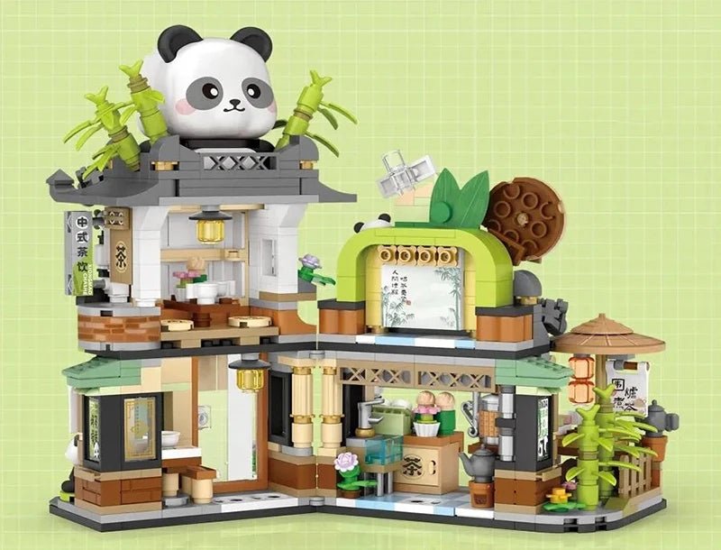 Street View Mini Shops Building Set – Izakaya, Coffee, and Tea House Models | LIGHT KIDS LIFE