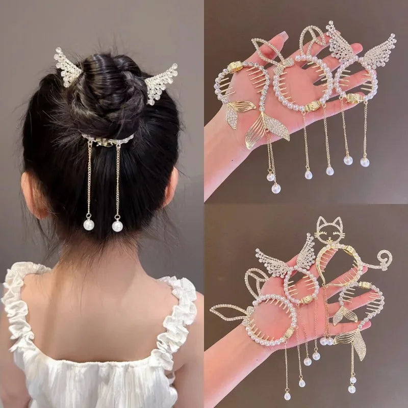 Elegant Pearl Hair Clip Set – Decorative Hair Accessories for Girls | LIGHT KIDS LIFE