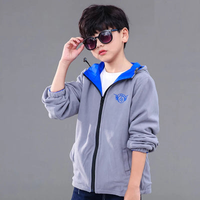 Double-Sided Wear Fleece Jacket for Boys – Waterproof, Windproof, and Warm | LIGHT KIDS LIFE