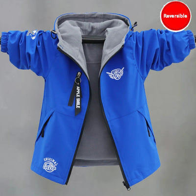 Double-Sided Wear Fleece Jacket for Boys – Waterproof, Windproof, and Warm | LIGHT KIDS LIFE