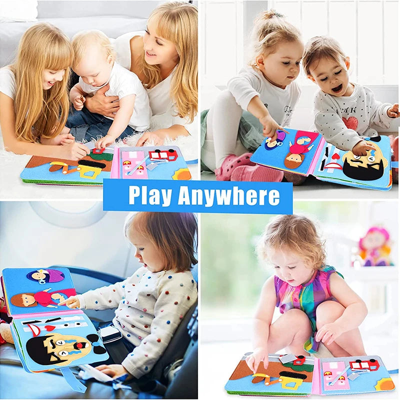 Montessori 3D Sensory Story Book for Toddlers – Interactive Cloth Activity Book for Babies (0-3 Years) | LIGHT KIDS LIFE