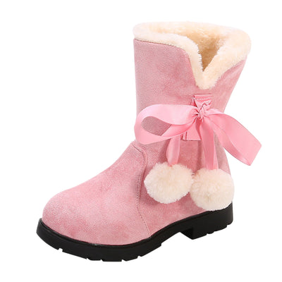 Princess Bowknot Winter Boots for Girls – Stylish & Warm Ankle Boots | LIGHT KIDS LIFE