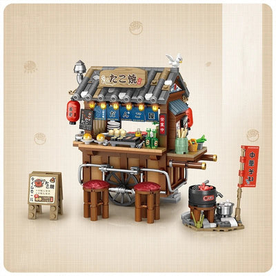 Street View Mini Shops Building Set – Izakaya, Coffee, and Tea House Models | LIGHT KIDS LIFE