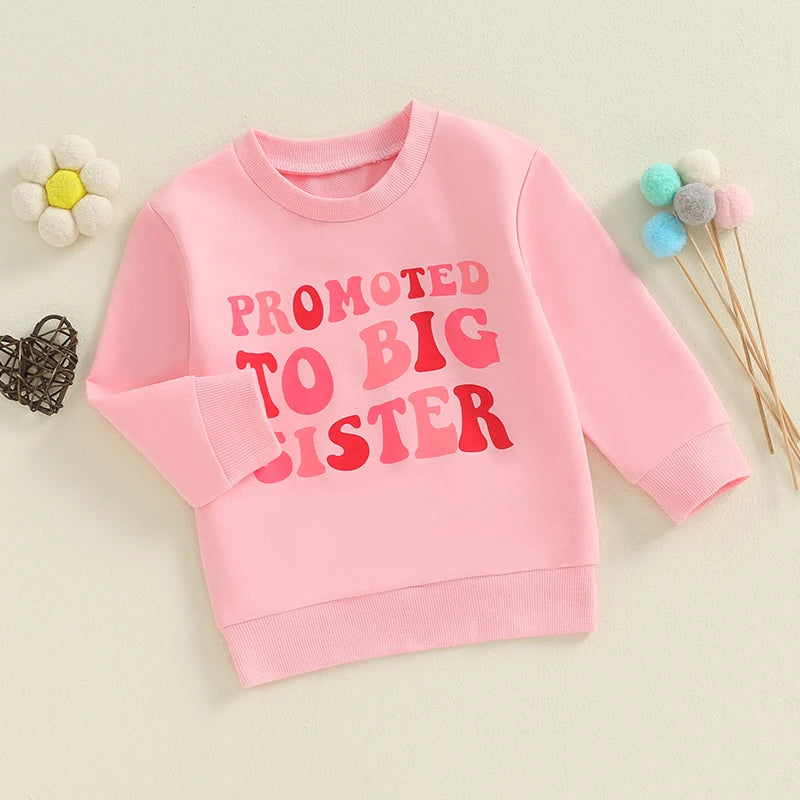 Girls' Fall Letter Print Pullover – Soft Long Sleeve Sweatshirt for Toddlers | LIGHT KIDS LIFE